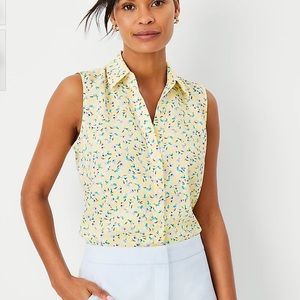 NWT Ann Taylor Floral Essential Shirt Size Large